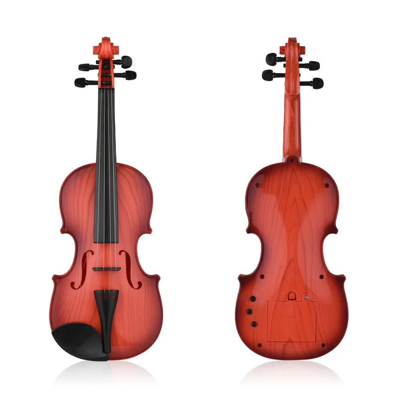 Violine Kinder pädagogisches Spielzeug Mini elektrische Violine mit 4 verstellbaren Saiten Violine Bogen Kinder Musikinstrument Spielzeug 220419