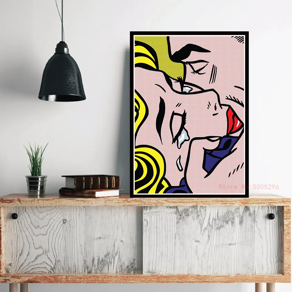 Pop Art Roy Lichtenstein oeuvre affiche toile Art peinture abstraite mur Art photos pour salon couloir mur décor à la maison