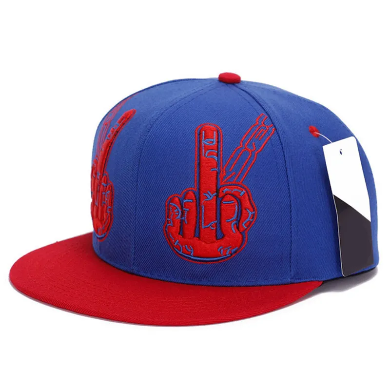 Orta Parmak Gest Beyzbol Kapağı Bahar Gölgesi Hip Hop Şapkası Moda Ribaund Kapakları Kişilik Erkek Kadın Şapkalar 220513