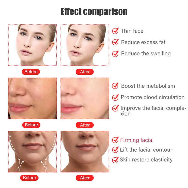 Gesichtshebegerät LED Photonentherapie Abnehmen Vibrationsmassagegerät Doppelkinn V-förmiger Wangenlift Gesichtsschönheitsmaschine220429