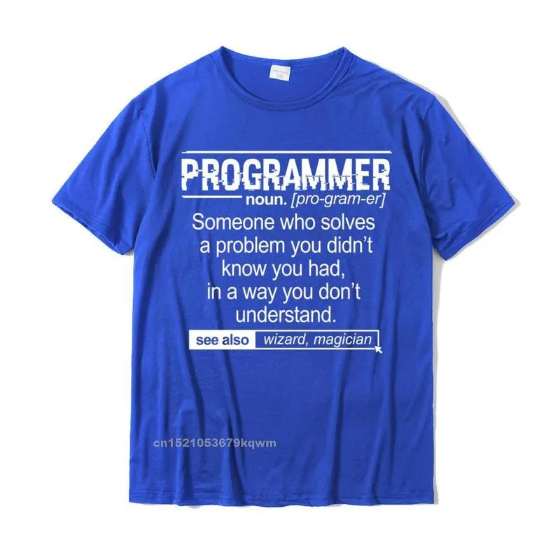 Dominant Young Tshirts Crew Neck Short Sleeve 100% Cotton Summer Tees Cool Tee Shirts Wholesale Funny Programmer Meaning - Computer Coder Wizard Magician Pullover Hoodie__4381 blue