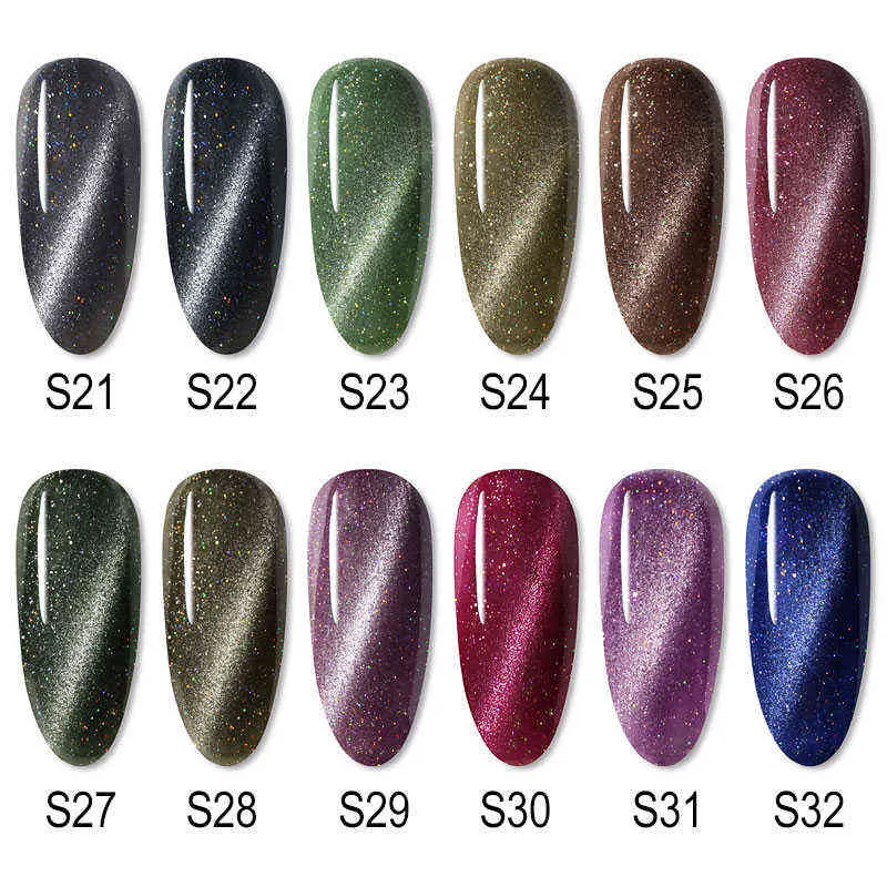 NXY – vernis à ongles holographique pour les yeux de chat, 5ml, Laser à paillettes, magnétique, aimant brillant, tremper la couleur, 0328