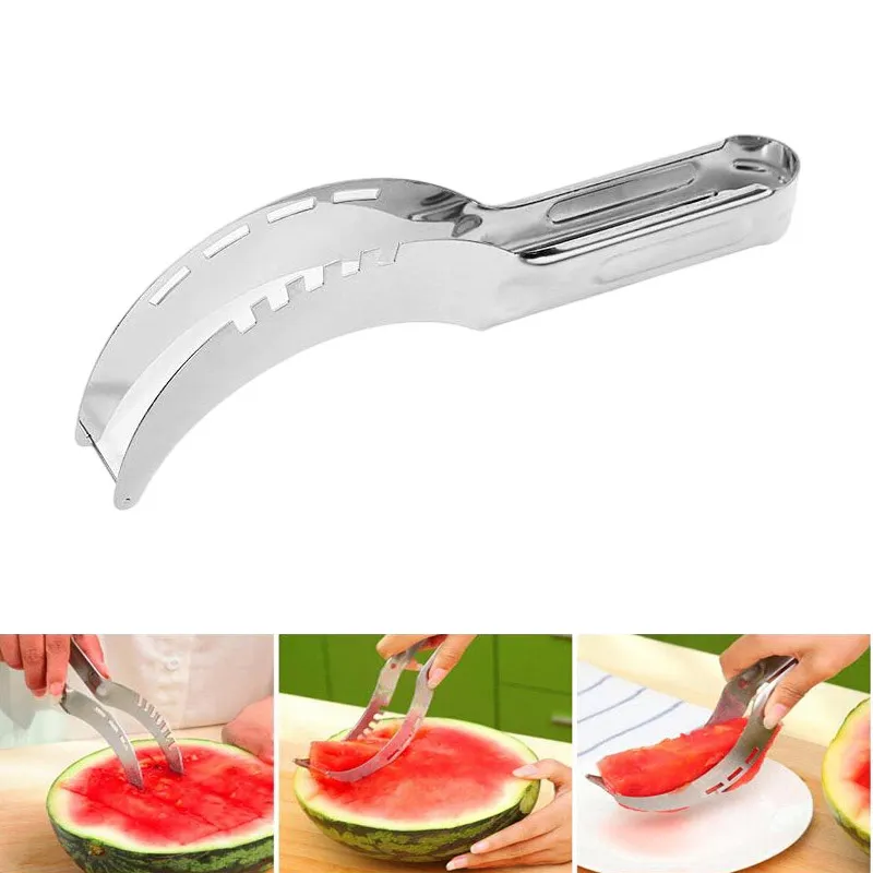 Karpuz Artefakt dilimleme bıçağı 304 Paslanmaz çelik bıçak cerrah meyve ve sebze aletleri karpuz klipsli mutfak aksesuarları fy5335
