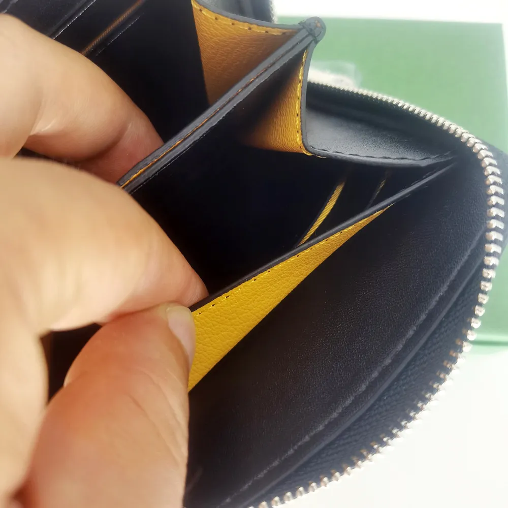 Klasik kadın tasarımcı cüzdan moda küçük mini kısa fermuarlı lüks cüzdanlar, kutu en kaliteli gerçek 173p ile kaplanmış tuvalden yapılmış