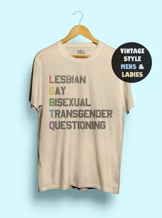 Hillbilly Vintage Rainbow Shirt Camiseta Tee Gay AF Camisetas LGBT Camisa Lesbiana Camisa Hombres Mujeres Lindo Divertido 70s Orgullo 1970s Gay 220615