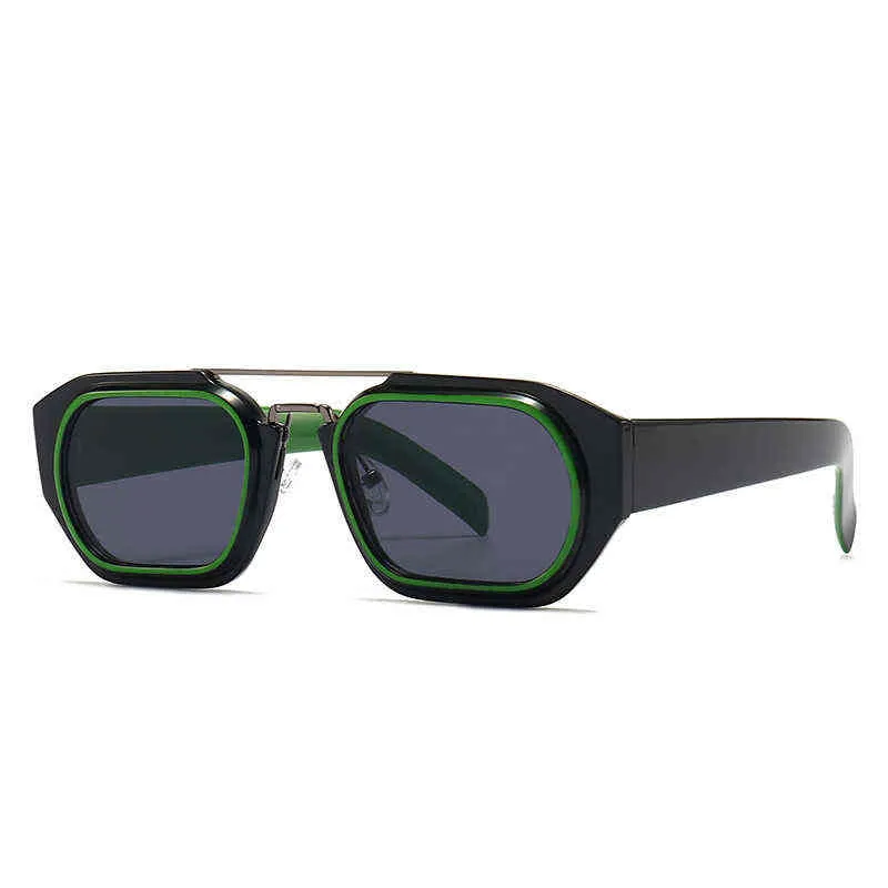 Sun Glass New Fashion Small Frame Square Sungass Sunshes's and Women's Women's Advanced Sense305p