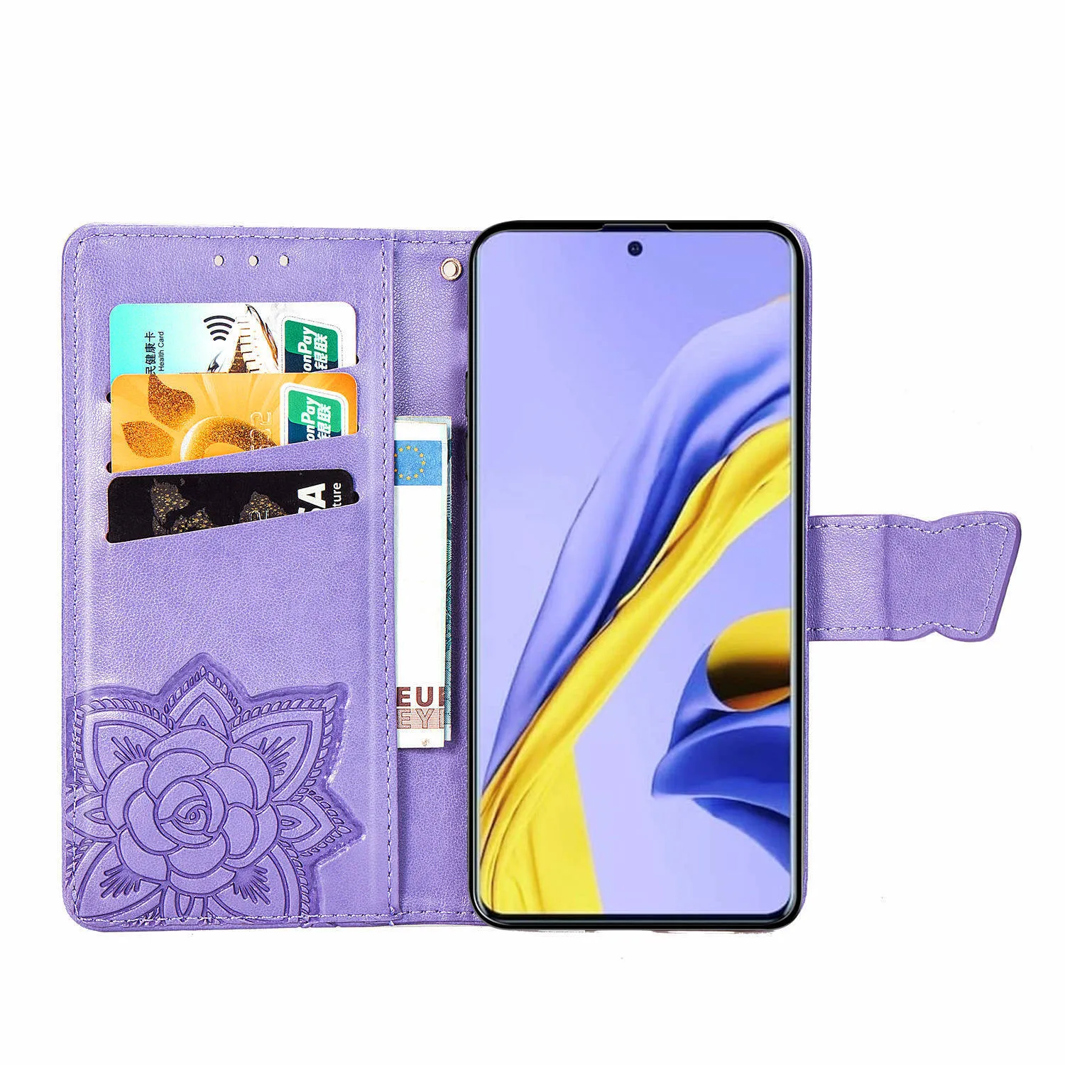 Flip Leather Butterfly Embossing Wallet Cases For Samsung A01 A02 A02S A03S A10 A11 A12 A21S A22 A31 A32 A41 A51 A52 A71 A72 A82