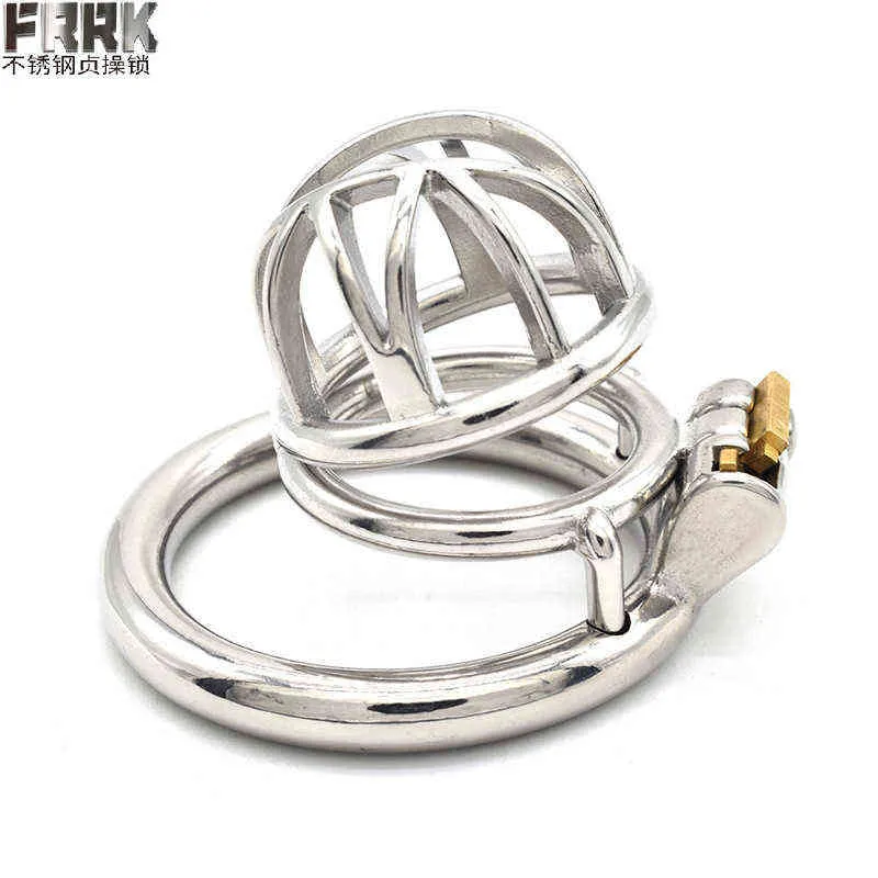 Dispositivo de castidad NXY Frrk Nuevo anillo de arco corto Apertura de la cabeza Virginidad simétrica para el control y la diversión del sexo de los hombres 0416