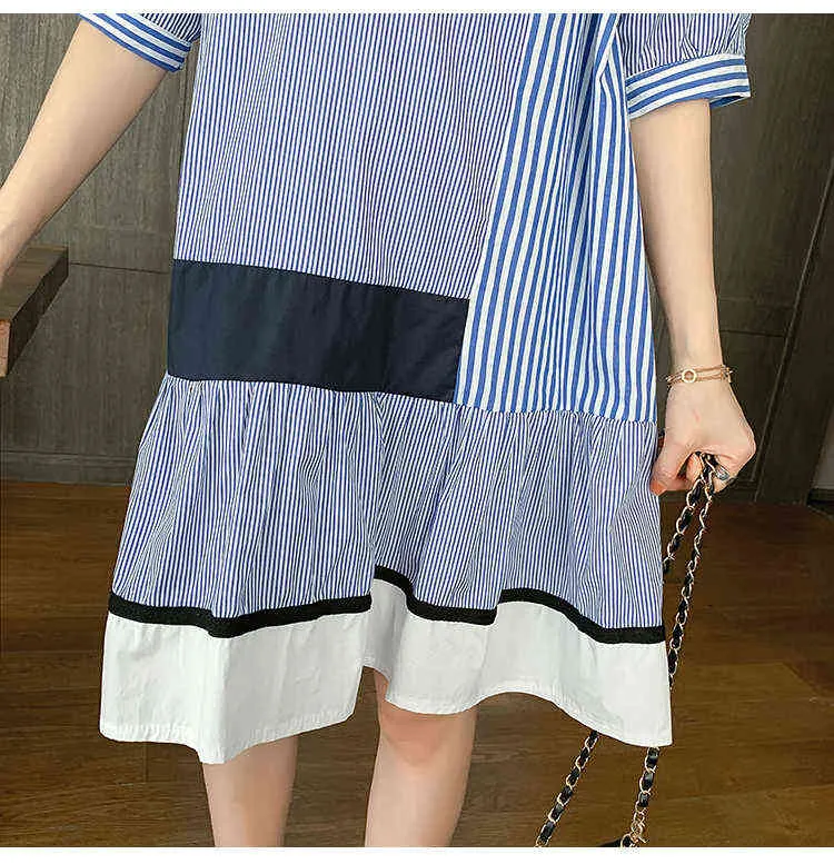 Letnia odzież macierzyńska krótkie rękawowe sukienkę karmiącej piersią kolorowy patchworka sukienka karmiąca macierzyńska syrena j220628