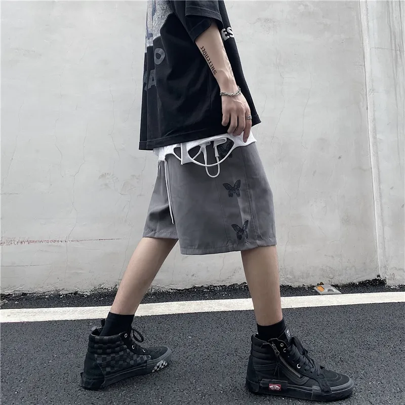 Pantaloncini Uomo ed Casual Unisex Coppie Chic Daily High Street Short Coreano Ins Summer Hiphop Streetwear Retro 220602