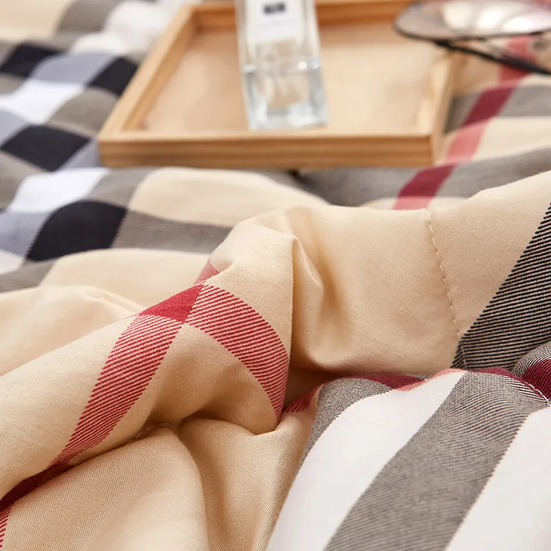 Zomer dunne ontwerper quilts coole plaid quilt met pakket