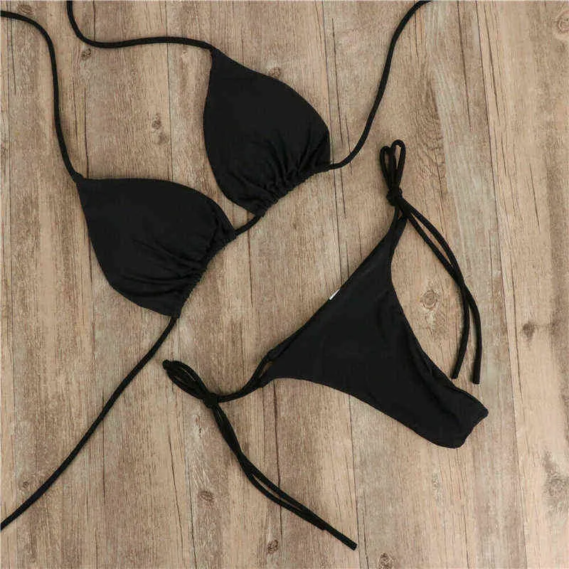 Sexy Brasilianischer Badeanzug Frauen Sexy Bikini Set Push-Up-Bh Tanga G-String Zwei Stücke Bademode Beachwear-badeanzug Femme Y220423