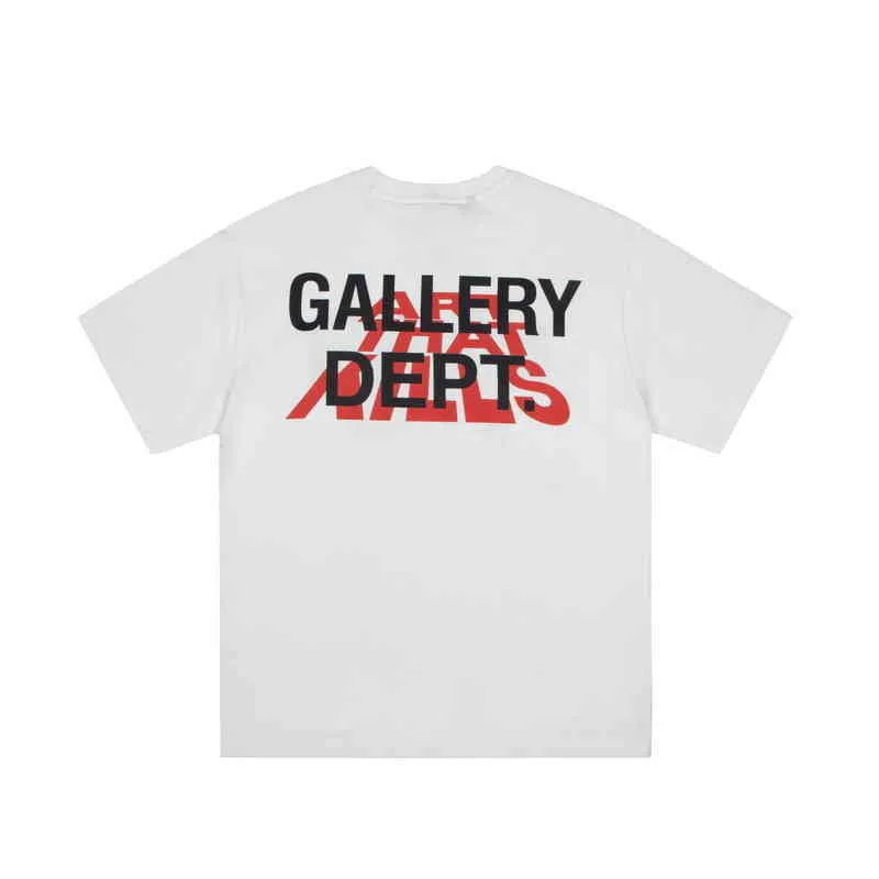 Designer T Shirts Mens Sweatshirts Summer Galleryes Deptt Hip Hop High Street Hole Burr Hot Gold Word Kort ärm Mäns och kvinnors LK2J