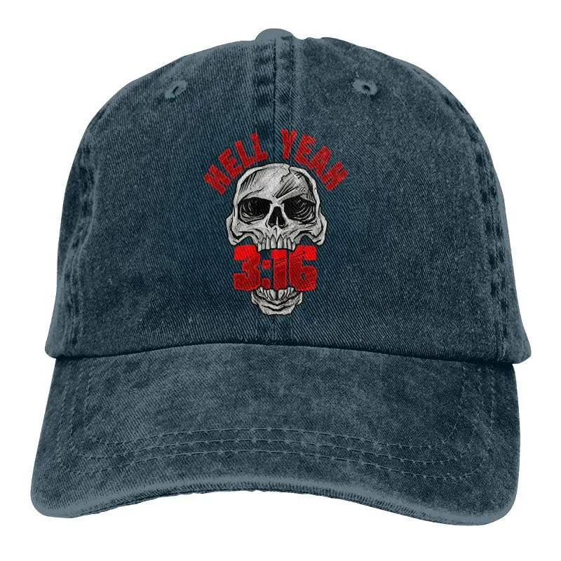 Bérets Stone Cold Steve Austin 3 16 Skull Baseball Cap Cowboy Hat Peaked Bebop Chapeaux Hommes et Women299E