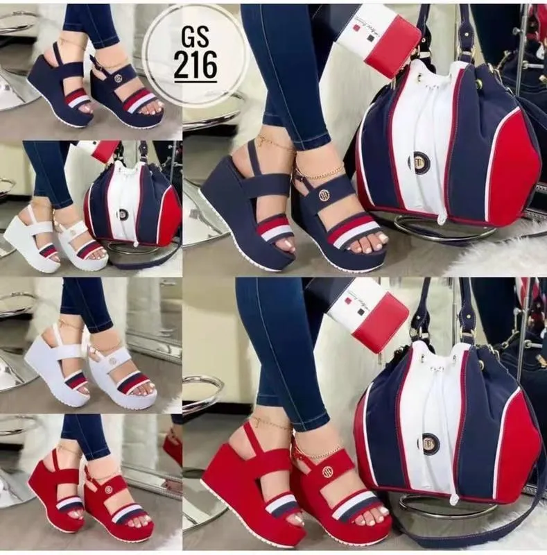 Size 3643 Sandals for Women Summer Fashion Open Toe Coled Boxle Strap Platform Wedge Heels Ladies Dress Shoes 220523
