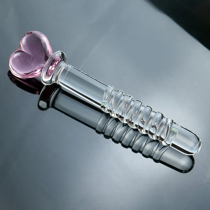 Neue 4 Stile Kristall Glas Dildo Poker Form Vaginal Anal Butt Plug Selbst Komfort Masturbator Perlen sexy Spielzeug für Frau männer