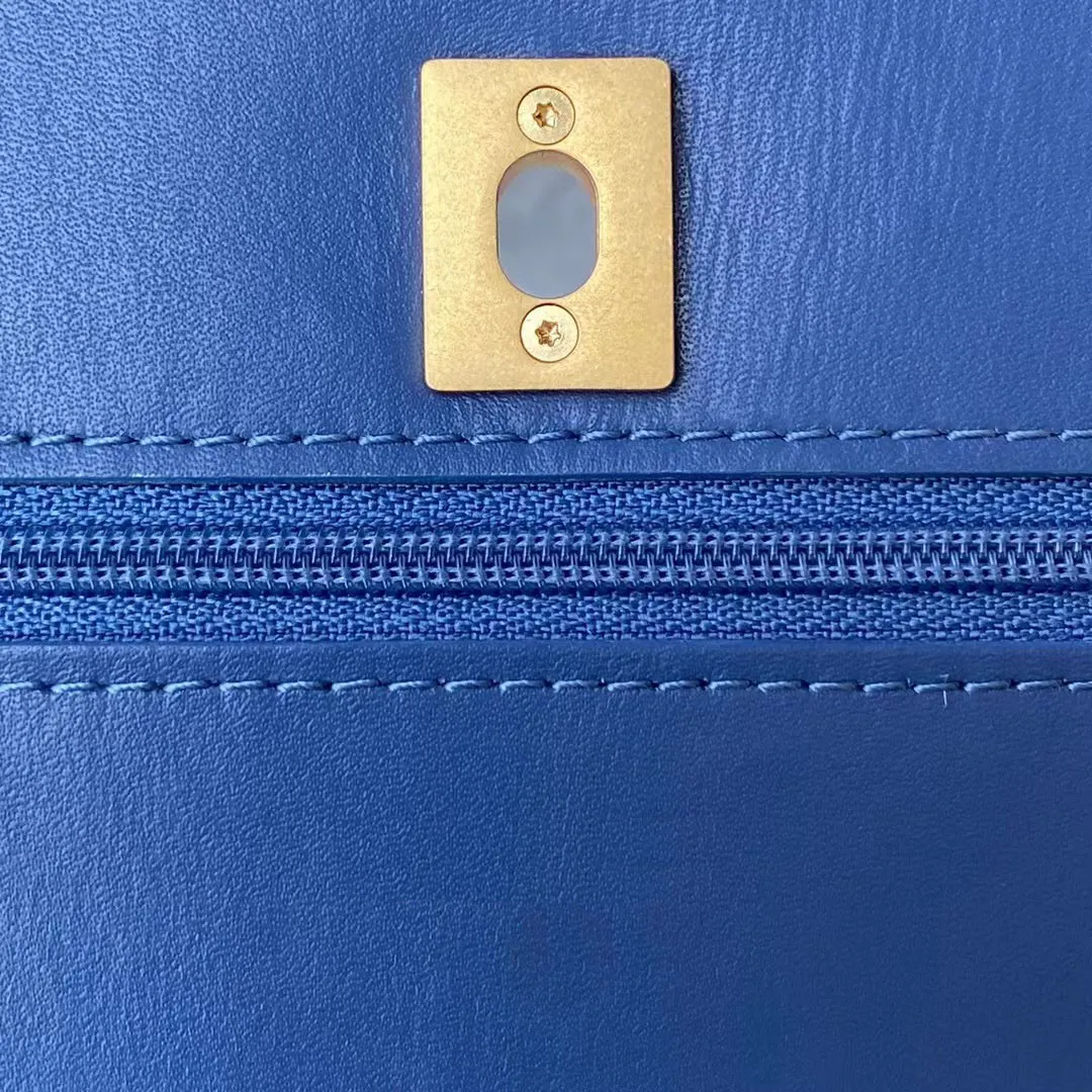 Модная распродажа, классические модернизированные женские кошельки-цепочки с магнитной фурнитурой, джинсовая ткань высшего качества, роскошная дизайнерская сумка, кошелек для монет C299M