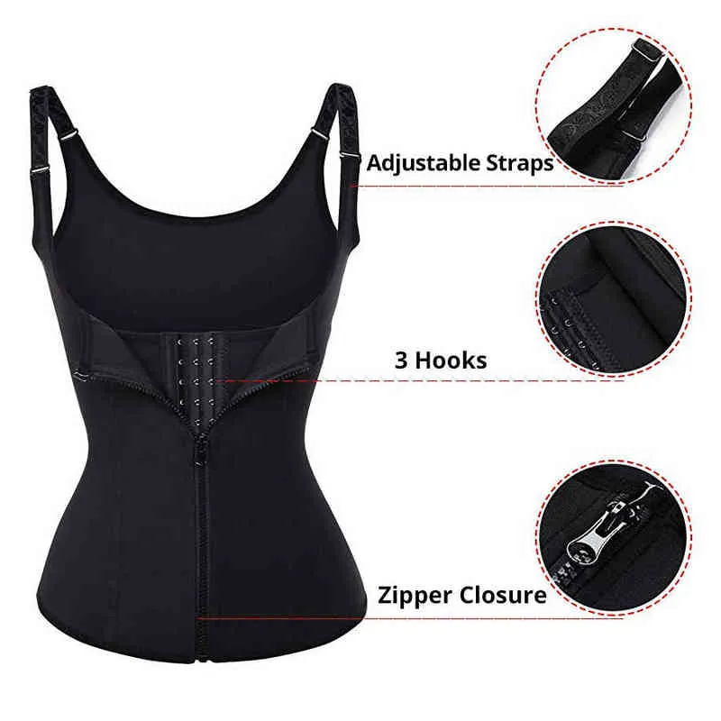 Taille en buik Shapewear CXZD Vrouwen Trainer Push Up Vest Tummy Belly Gordel Body Shaper Cincher Corset Zipper Plus Size S 4xL Shaperwear 0719