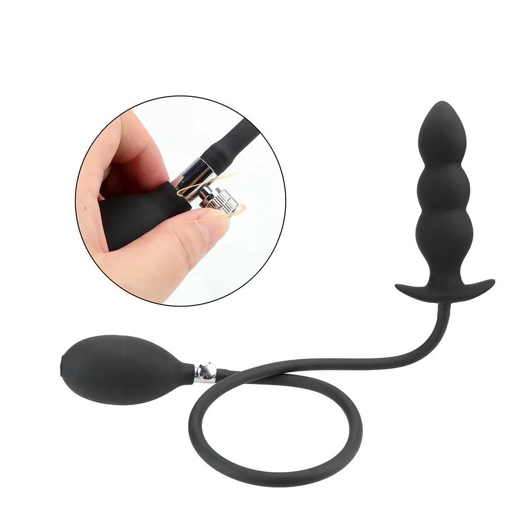 OLO Expandable Anal Plug Super Large Oversized Inflate Butt Beads Dilator Silicone sexy Toys For Women Men Adult