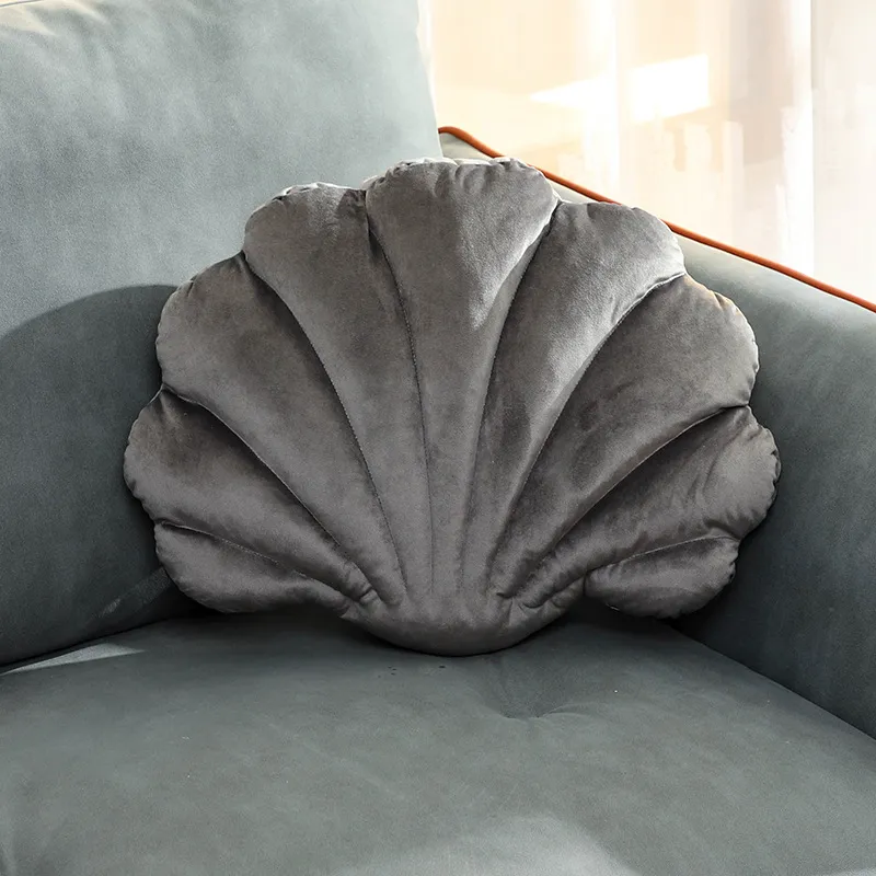 Cute Seashell Cushion Memory Foam No Collapse Soft Stuffed Plush Sofa Decor Throw Pillow Home Office Tatami Chair Seat Backrest 220402