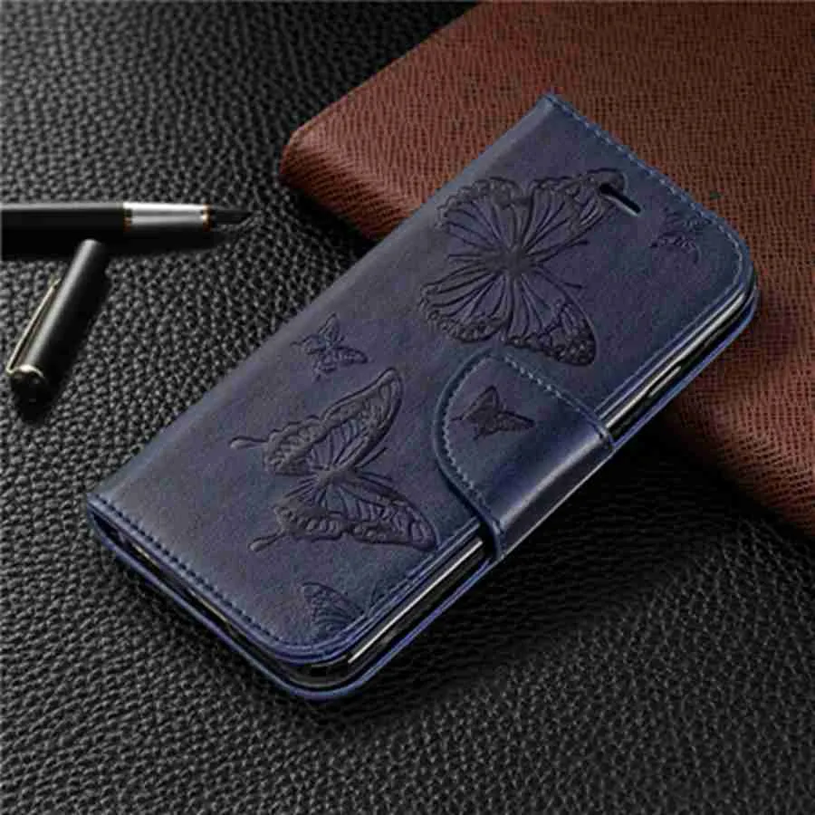 Nya Läder Plånbok Flipkort Hållare Stativ Telefon Skydd för Huawei Y5 Y5P Y6 Y6P Y7 P Smart 2018 P20 30 40 Pro Lite Fodral