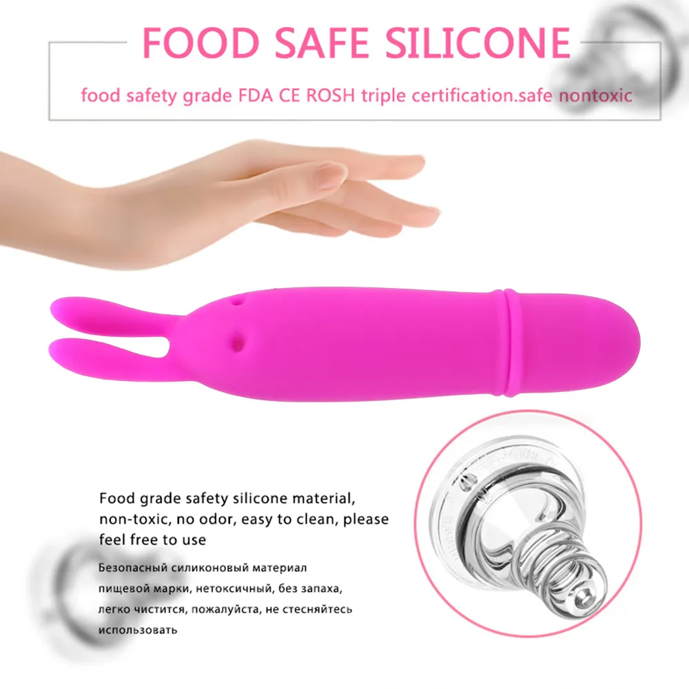 Silikon 10 Speed Rabbit Vibrator Nippelmassagegerät Starke Vibration Klitoris Stimulator sexy Spielzeug für Frauen