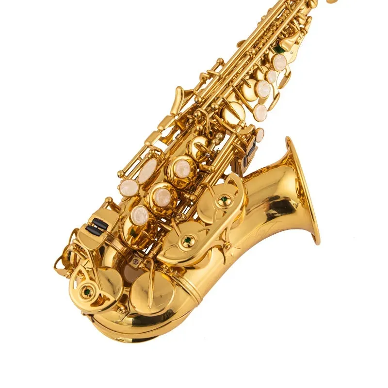 Original 992 Struktur Modell Professional B-Bend Bending High Pitched Saxophone Brass Gold-Plated Professional-Tone Sax Sax