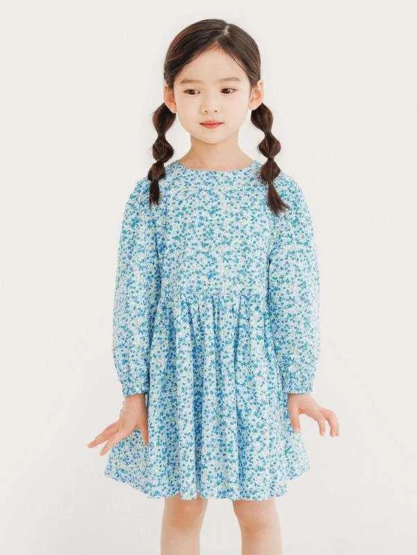 Toddler Girls Ditsy Floral Bishop Sleeve Dress SHE Abito bambini