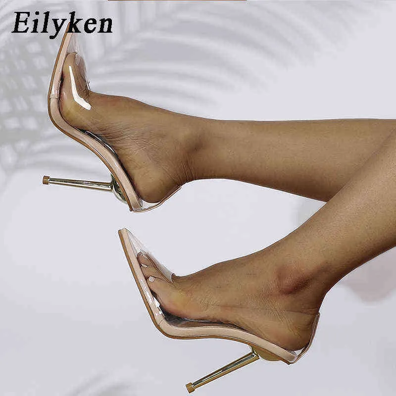 Nxy Sandals Fashion Pointed Toe Pvc Transparent Jelly Women Pumps Shoes Designer Party Bride Wedding Stiletto High Heels