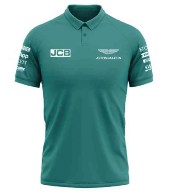 Aston Martin Team F1 Formel 1 Wec Vettel Driver Theme Shirt Herr Dam Racing Fans Kortärmad Sommar