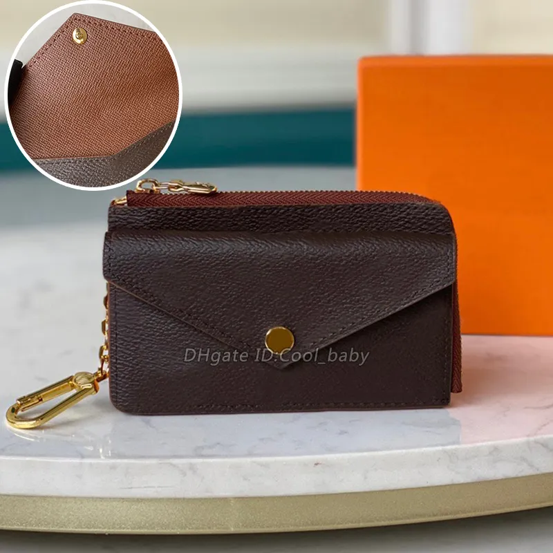 M69431 titular de cartão Recto verso designer moda feminina mini zippy organizador carteira moeda bolsa saco de cinto de charme bolsa
