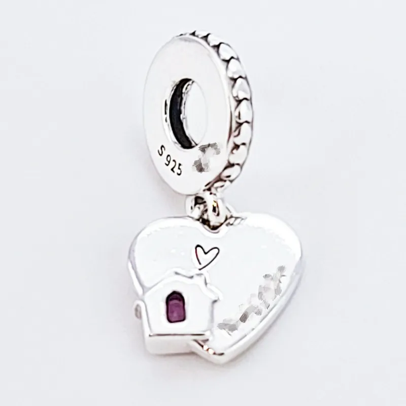 Kochaj My Heart Heart Dangle Charm 925 Silver Pandora Charms dla Bransoletki DIY Biżuteria Zestawy Luźne Koraliki Silver Hurtownie 799324C01