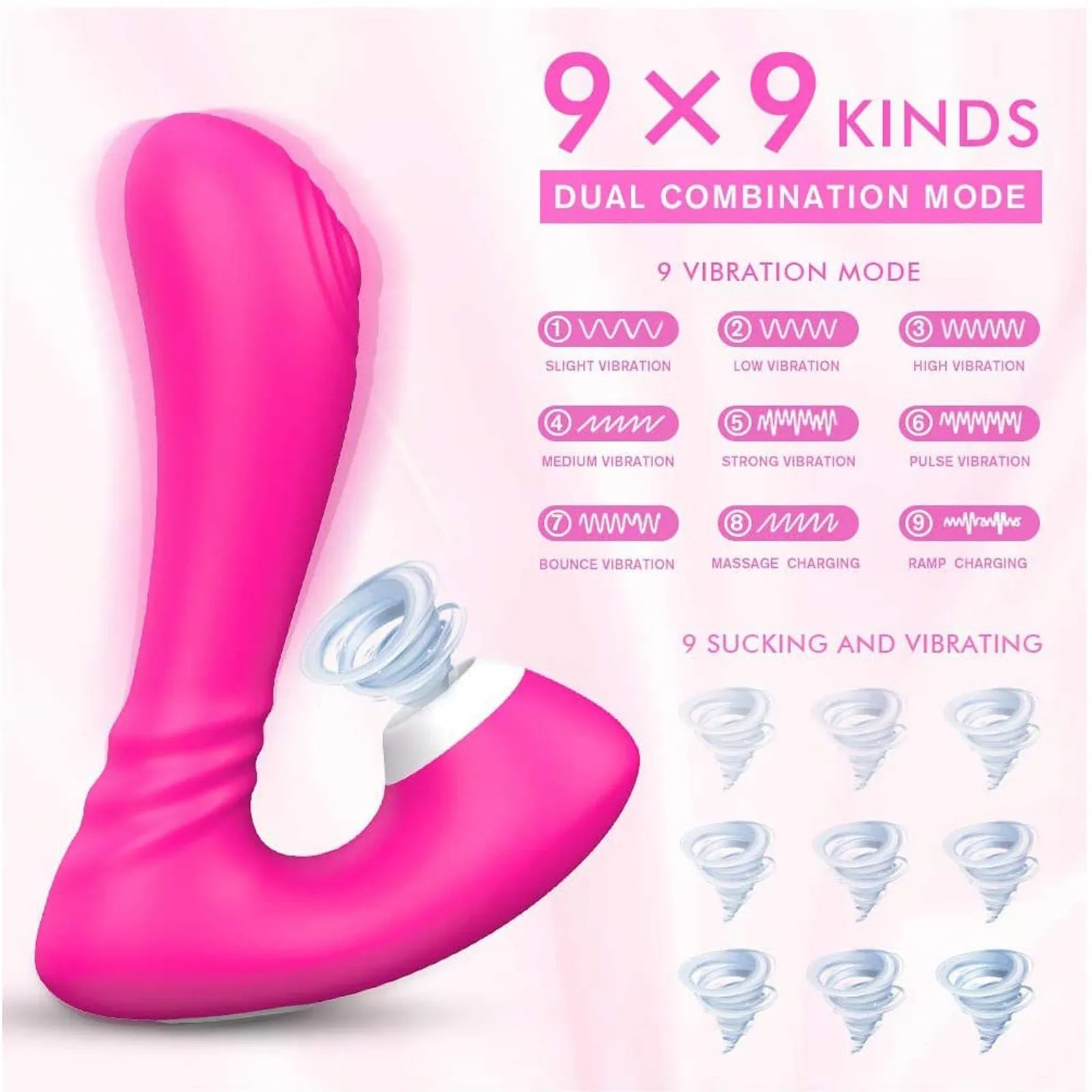 9 Frekvens vagina g spot dildo vibrator sexiga leksaker för kvinnor vuxen maskin anal plug kuk penis strap-on onani intim leksak