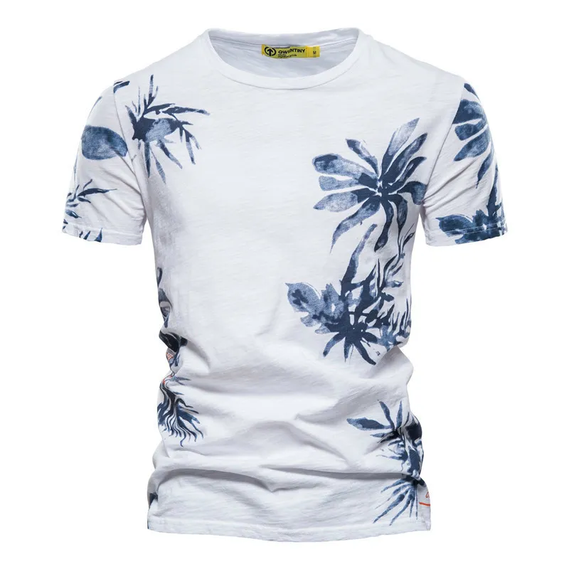 T-shirt pour hommes Style hawaïen Chemise à col rond Vêtements décontractés de haute qualité Impression 3D Mode Haut à manches courtes Hauts de grande taille 220607