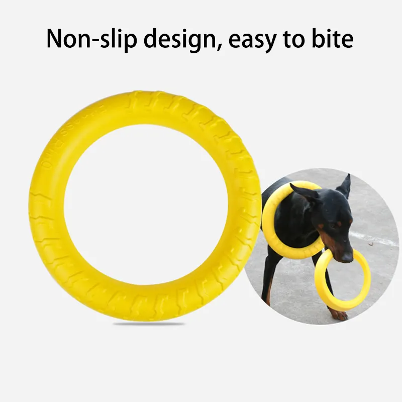 Pet Flying Discs Dog Training Ring Puller Resistant Bite Floating toys Interactive Game Playing Products Supply 220423