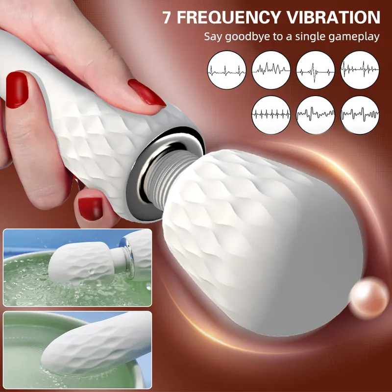 Siliconen van hoge kwaliteit AV-vibrator Magic Wand vrouwelijke masturbator tepelmassager g-spot clitoral stimulator seksspeeltjes voor paar 220725