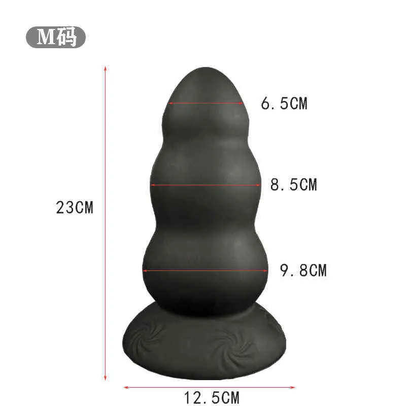 Nxy Anal Toys Super Énorme Perles Vagin Anus Dilatateur Sucker Plug Réaliste Dilatation Vaginale Grosse Bite Sexe Adulte pour Homme Femme Gay 220510