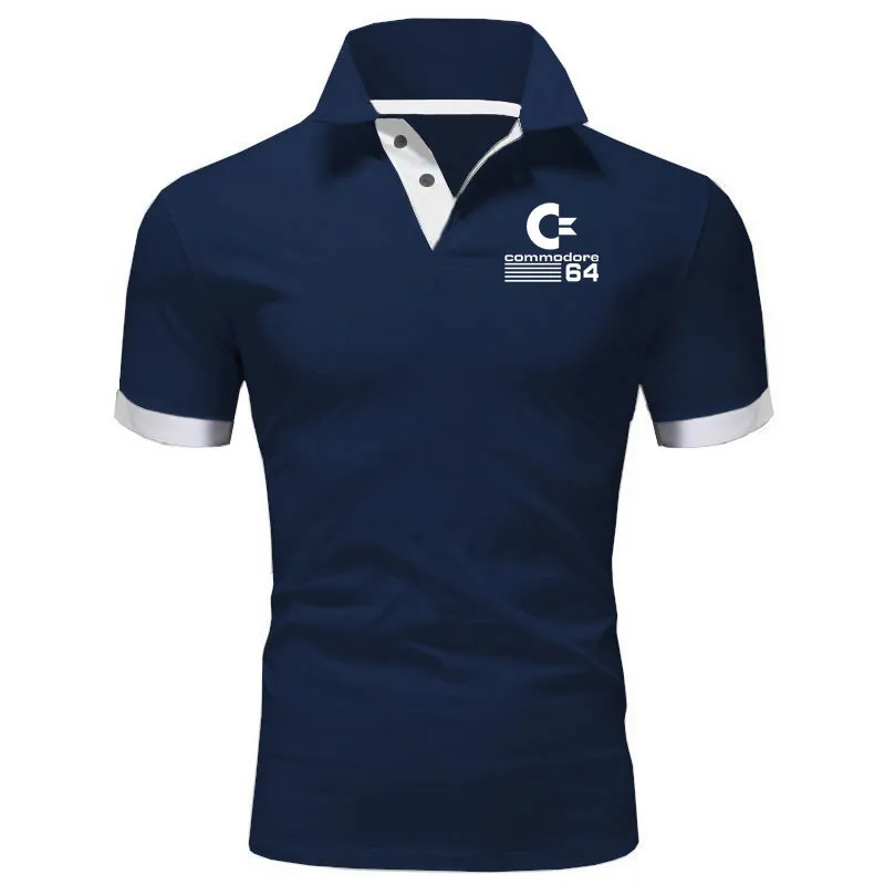 Zomer Est Heren Commodore 64 Poloshirt Ademend Merk Afdrukken Mode Herenkleding Casual Poloshirt S-5XL 220706