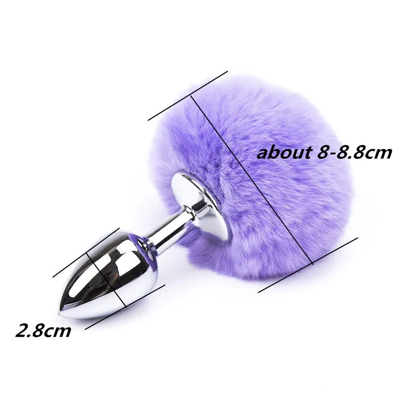 Bunny Tail sexyy Anal Plug En Acier Inoxydable Butt jouets pour adultes sexy Jouets Pour Femmes Hommes Gay Cosplay Gode Érotique