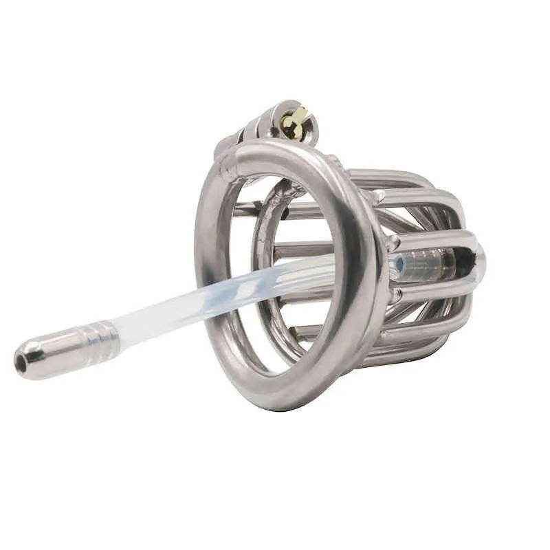 NXY Chastity Device Lock with Hollow Horse Eye Stick Penis Alternative Binding Adult Toy Stainless Steel Adjustment Cage 0416