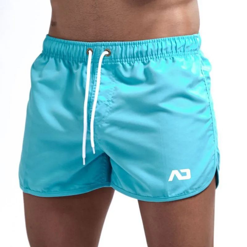 Solide Strand Shorts Männer Slim Fitness Beachwear Mode Schwimmen Kurze Mann Laufsport Schwimmen Anzüge Sommer Meer Surf Tragen 220627