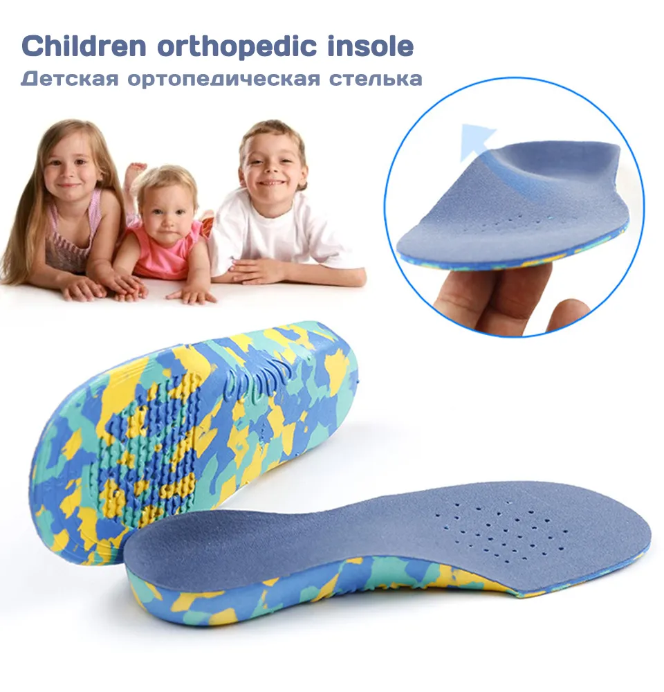 Solette plantari bambini Strumento la cura della correzione bambini Piede piatto Supporto arco Suole bambini ortopediche Suole Scarpe sportive Cuscinetti