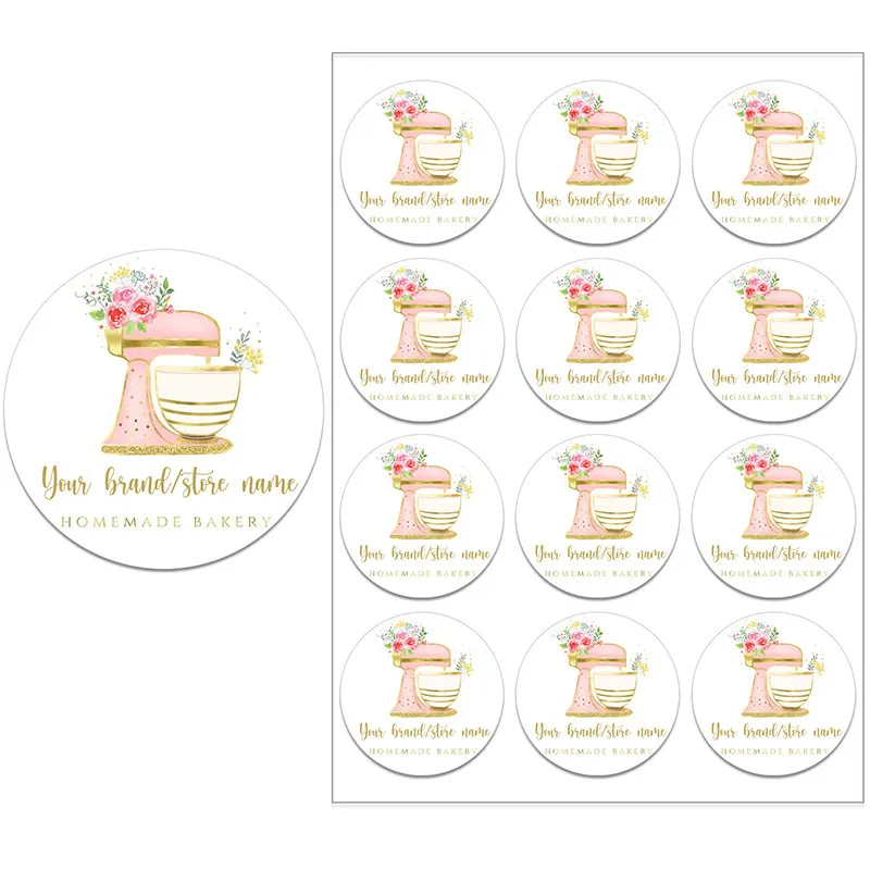 Party Baking Cake Shop Decoratie gebakken gebakjes voeg gepersonaliseerd gebruik toe met winkelnaamstickers 220613