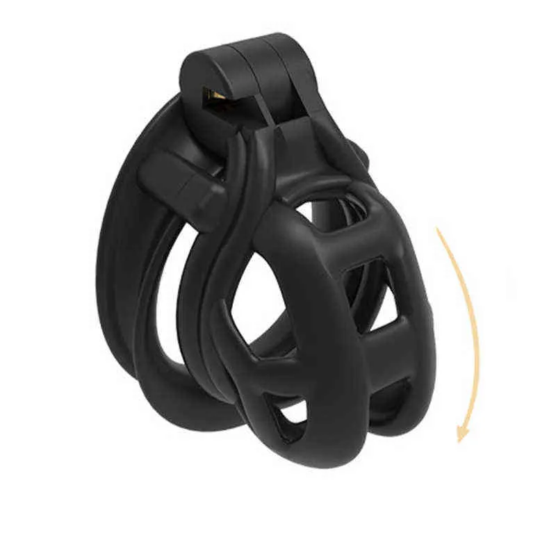 Nxy Cockrings with 4 Rings Sexy Toys for Men Bdsm Cock Short Chastity Cage Male Masturbators Breathable Exotic Accessories Adult Sex Shop 220505