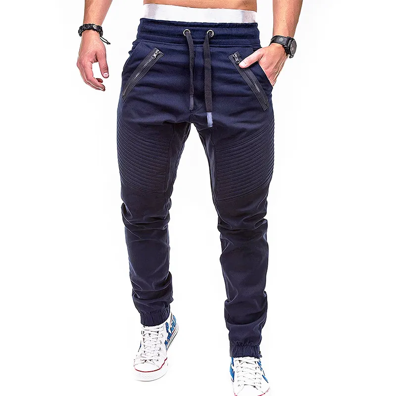 Fashion Mens Cargo Casual Solid Colors Multipocket byxor Plus Size Joggar Sweatpants Flera stilar kan väljas 220621