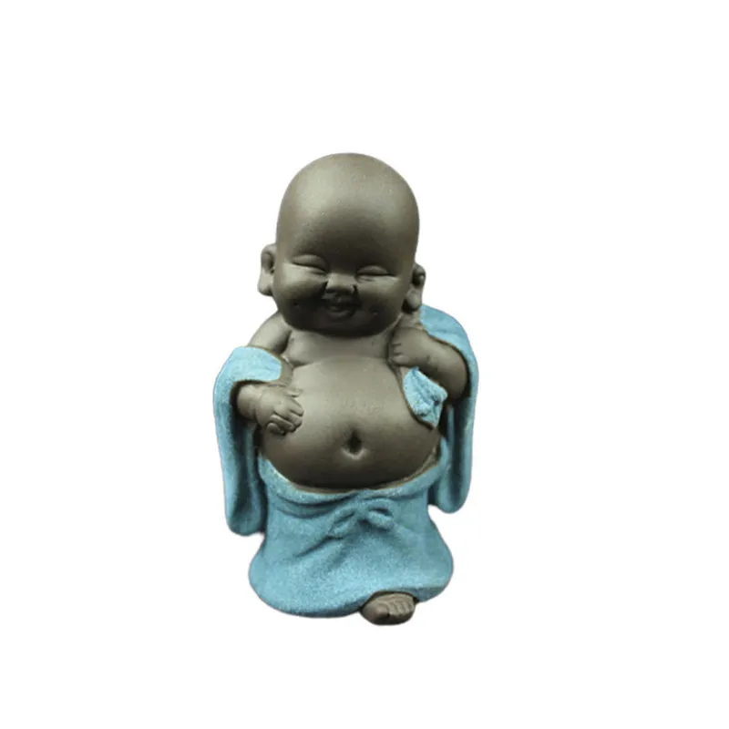 Cerâmica Maitreya Buddha estátua Tea Escultura à mão Craft de estatueta esculpida Exibição do ornamento Cerimônia de decoração de decoração HAP 220720