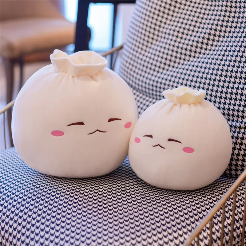 20 cm Cute Plush Cartoon Bao Zi Plush Chinese Food Poduszki Poduszki Dla Dzieci Zabawki 220425