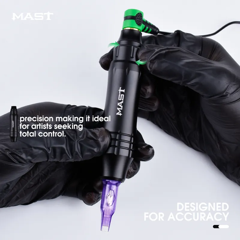 Mast P10 Ultra Permanent Makeup RCA Machine Rotary Tattoo Gun Pen 3 5mm Stroke Length Cartridge Needles Eyebrows Lips 220624