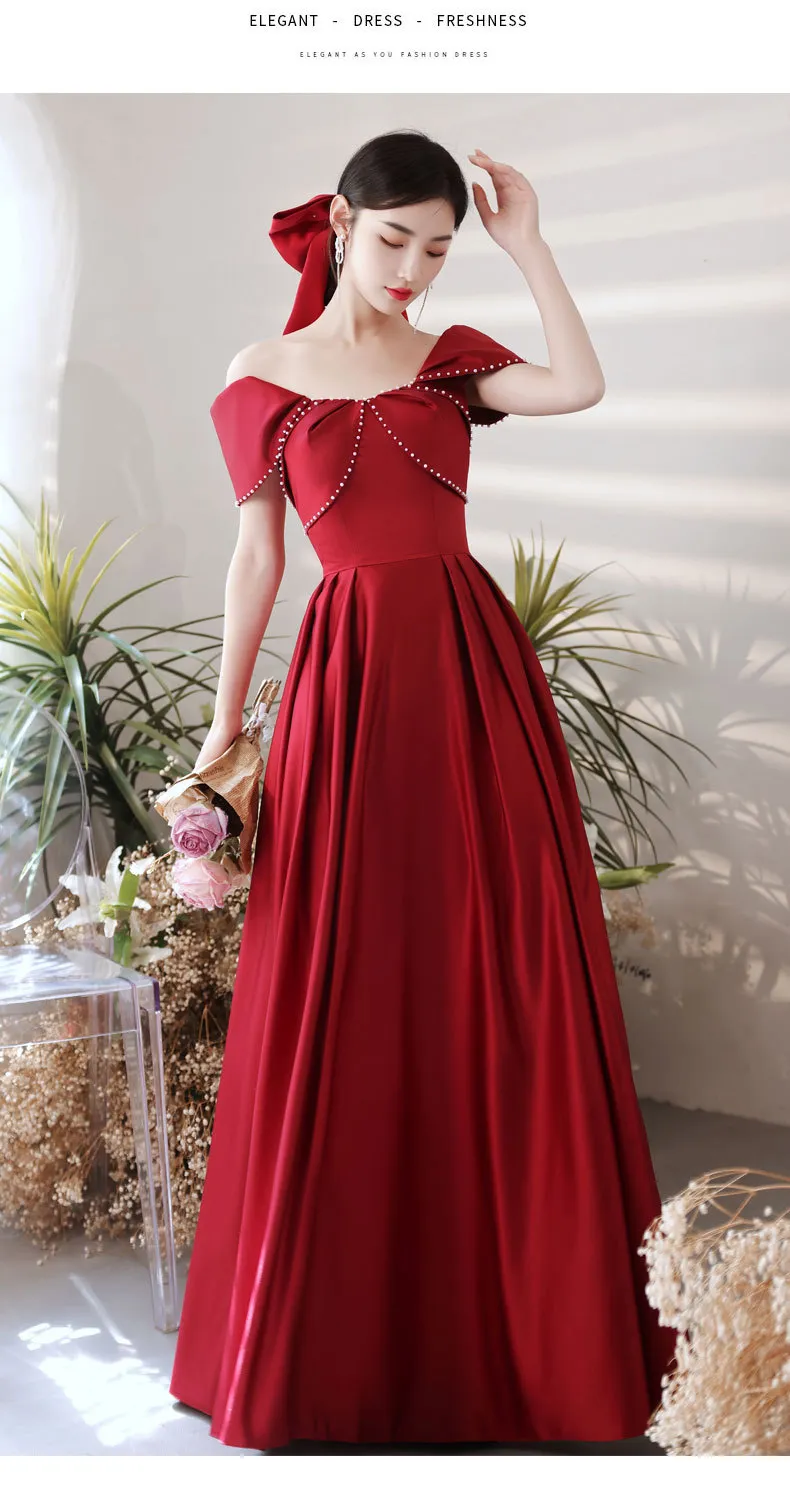 サウジアラビアの赤いイブニングドレス2022ボールガウンライン長いビーズチュールレースイスラムドバイ安い安いフォーマルイブニングドレスアラビア様式のドレス