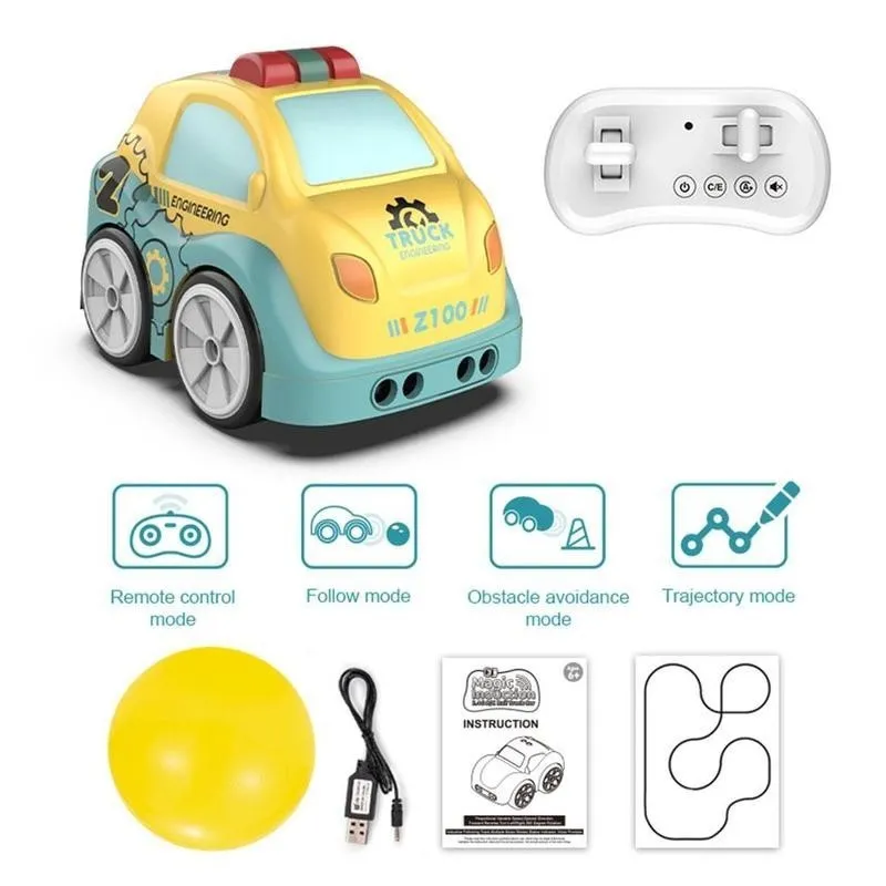 RC Intelligent Sensor Remote Control Cartoon Mini Radio Controlled Electric s Mode Smart Music Light Toys for Children 220607gx